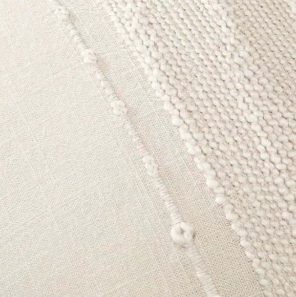 Hearth & Hearth Slub Center Stripe Oversized Lumbar Oblong Bed Pillow - Picture 4 of 14